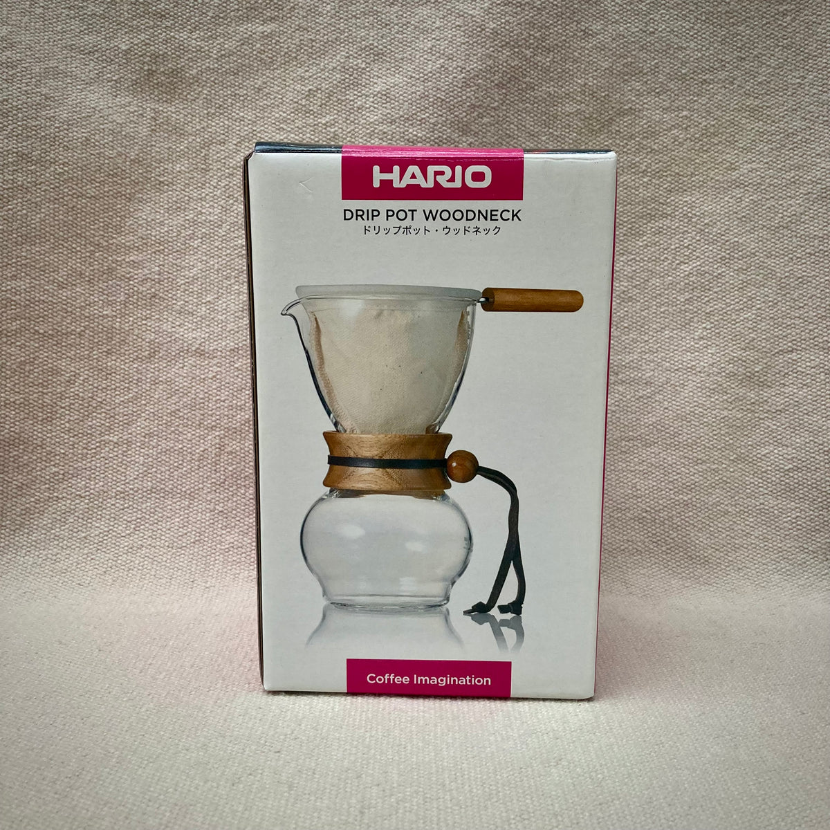 Glaskanna med trähandtag för droppkaffe "Hario" 240ml